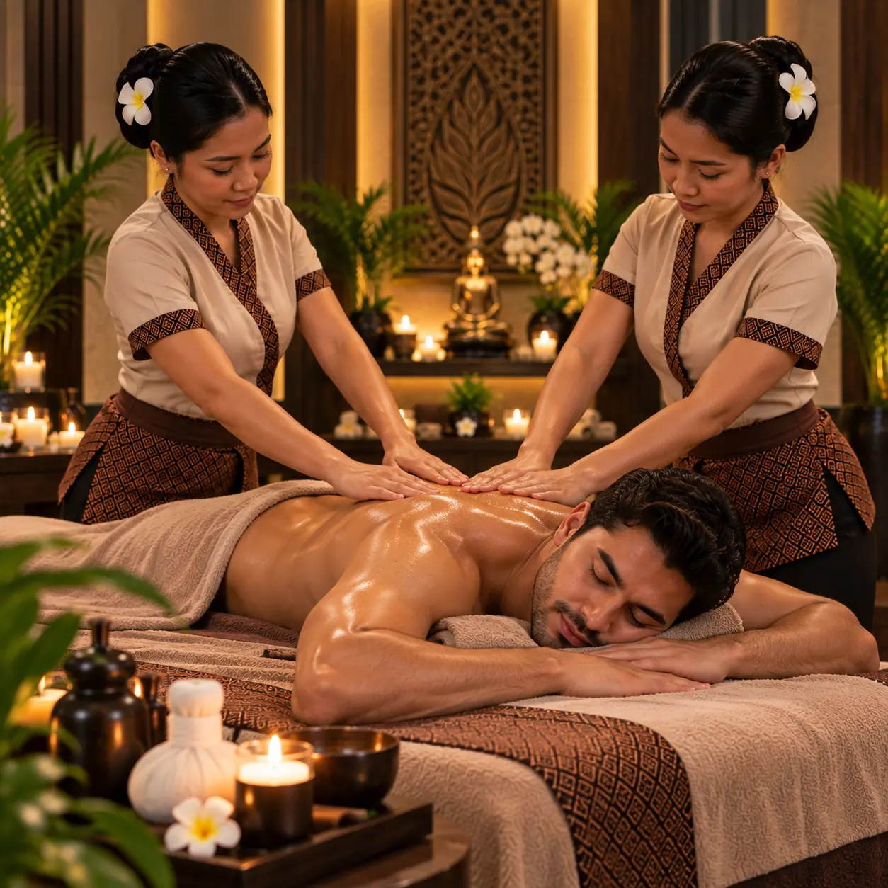 4-hand massage with two therapists in Liwan