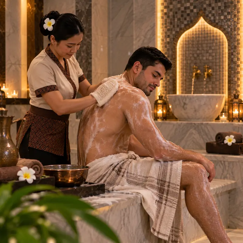 Moroccan bath scrub in Liwan