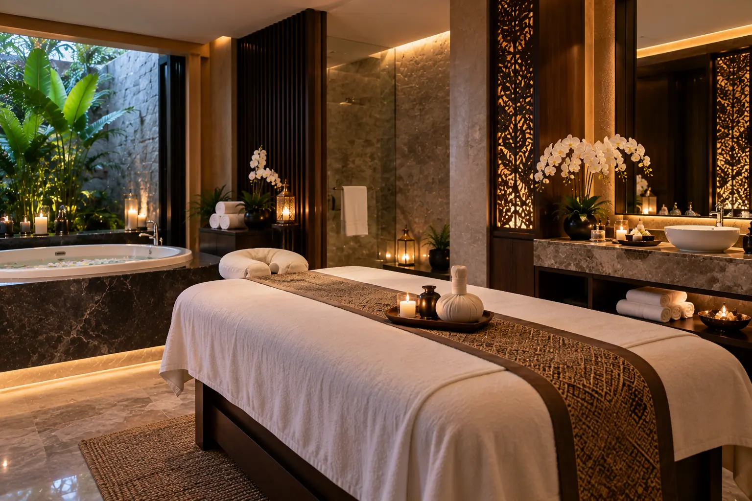 Private treatment suite at our spa in Liwan
