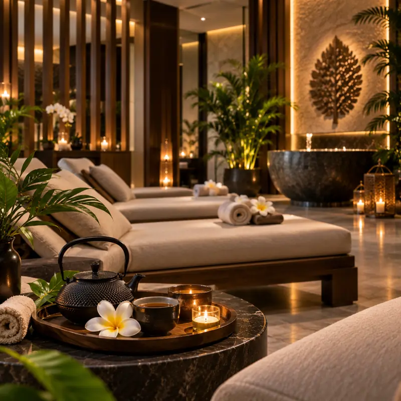 Tea lounge at New Sun Thai Spa